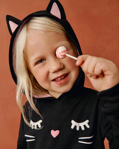 Black Cat Peplum Hoodie