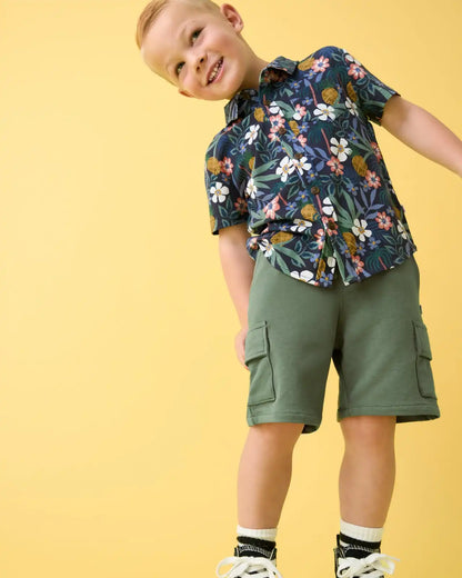 Olive Cargo Shorts