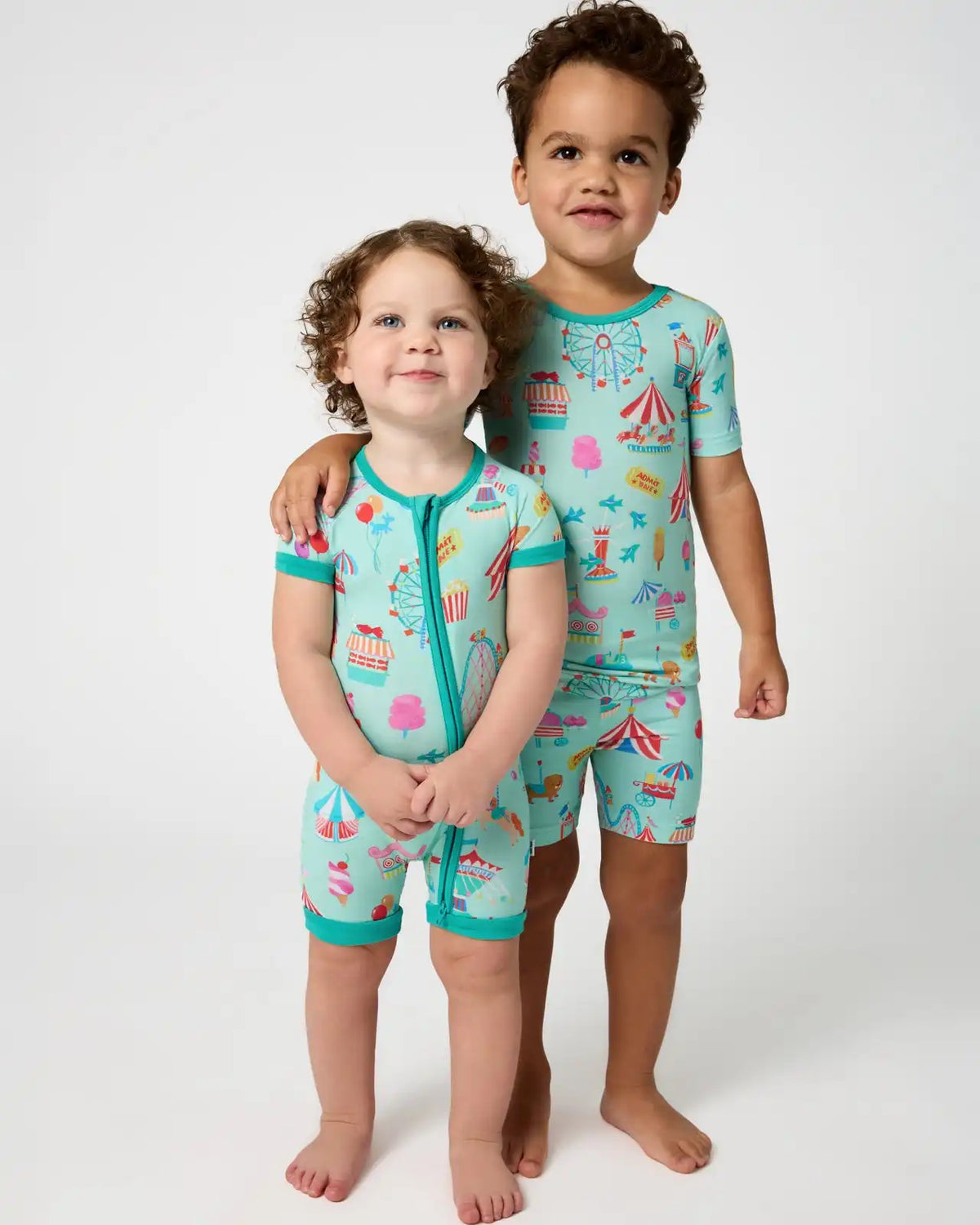 Fizzy Fair Two-Piece Short Sleeve & Shorts Pajama Set