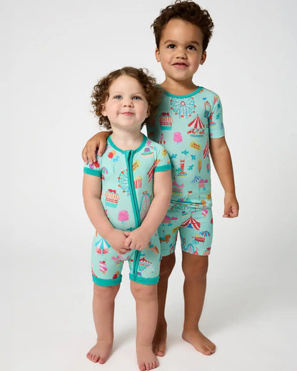 Fizzy Fair Two-Piece Short Sleeve & Shorts Pajama Set
