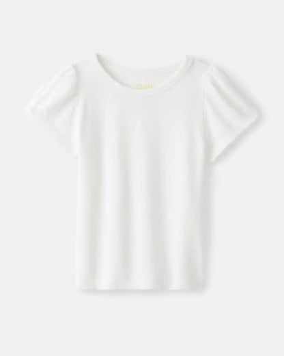 Soft White Puff Sleeve Tee