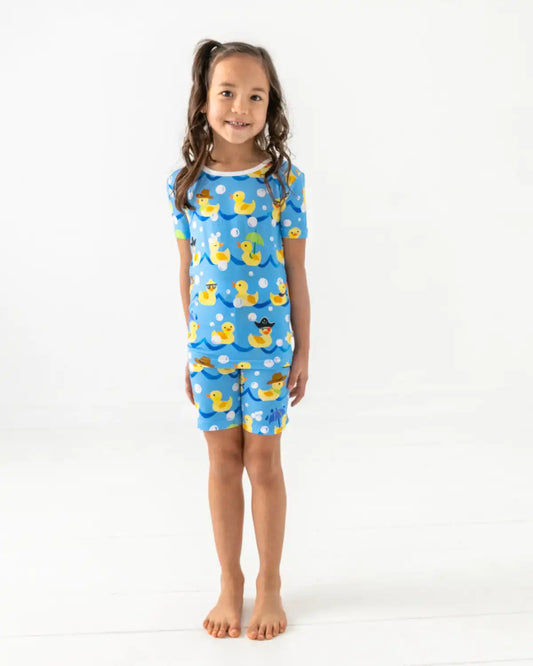 Splish Splash Two-Piece Short Sleeve & Shorts Pajama Set
