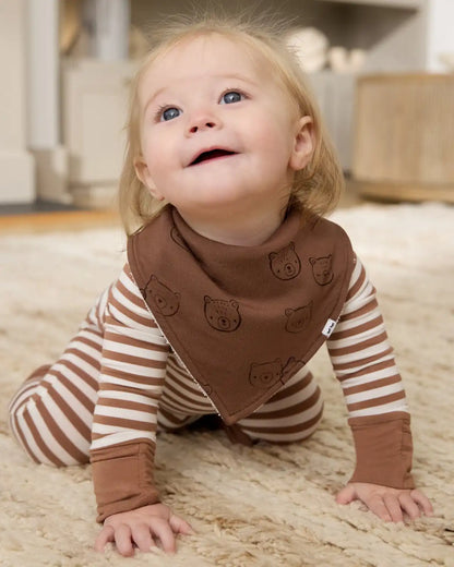 Teddy Tracks Bandana Bib