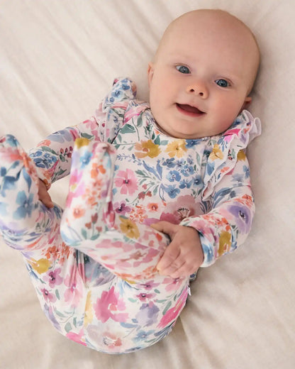 Tiny Blooms Fold Over Legging