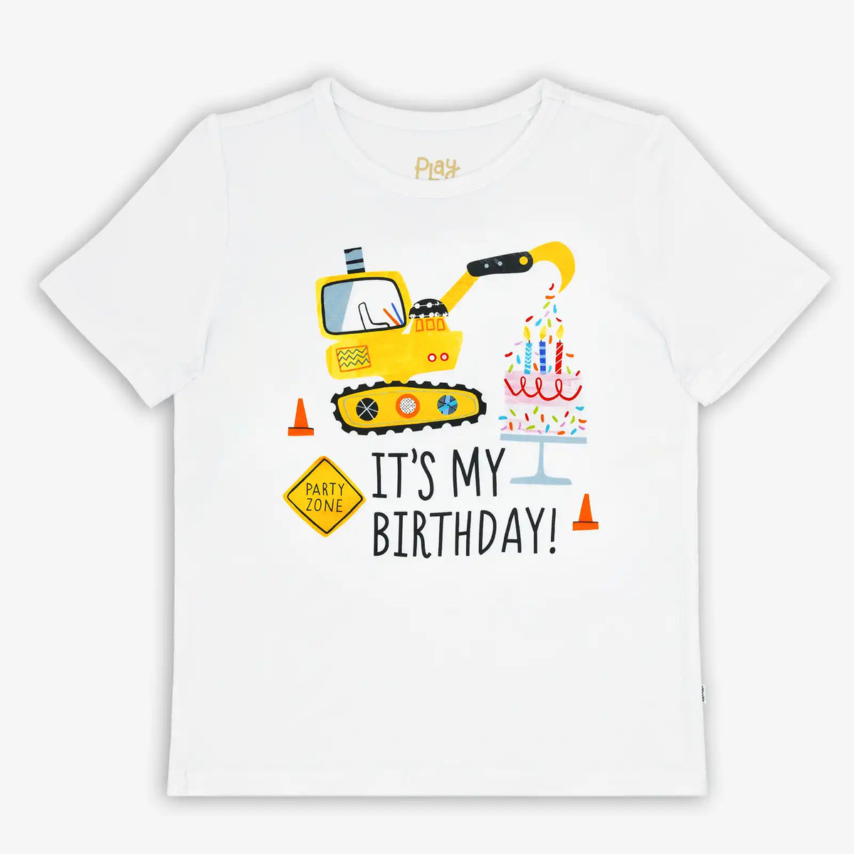 Birthday Builders Construction Graphic Tee