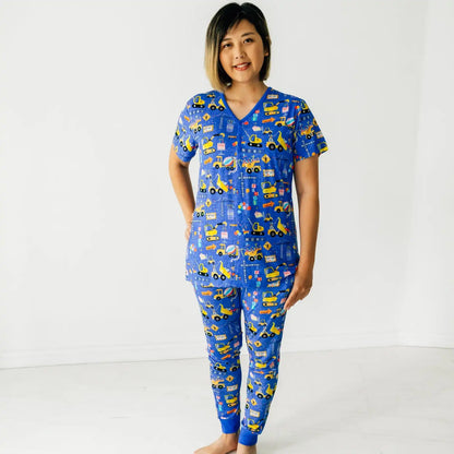 Birthday Builders Women's Short Sleeve Pajama Top