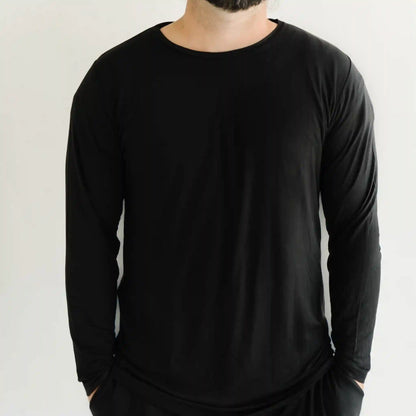 Black Men's Pajama Top