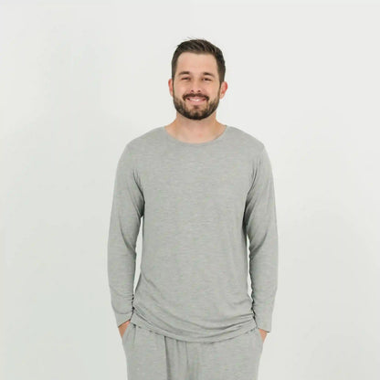 Heather Gray Men's Pajama Top