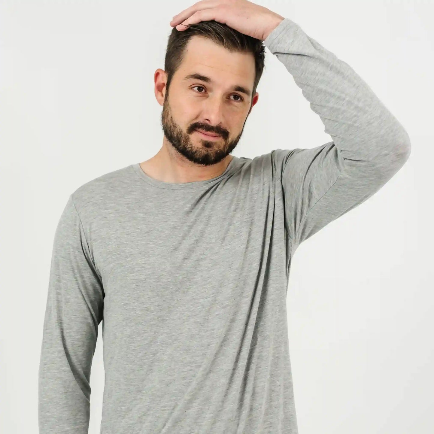 Heather Gray Men's Pajama Top