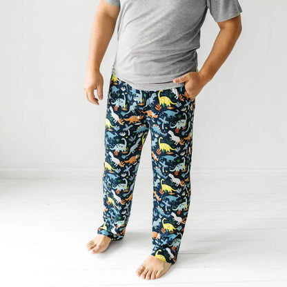 Navy Jurassic Jungle Men's Pajama Pants