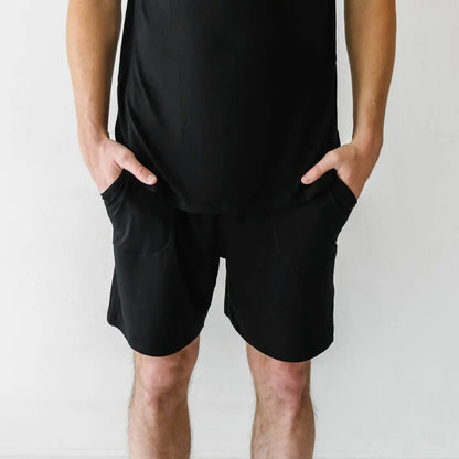Black Men's Pajama Shorts