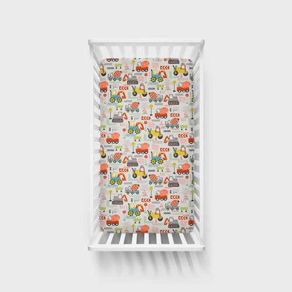 Mini Builders Fitted Crib Sheet