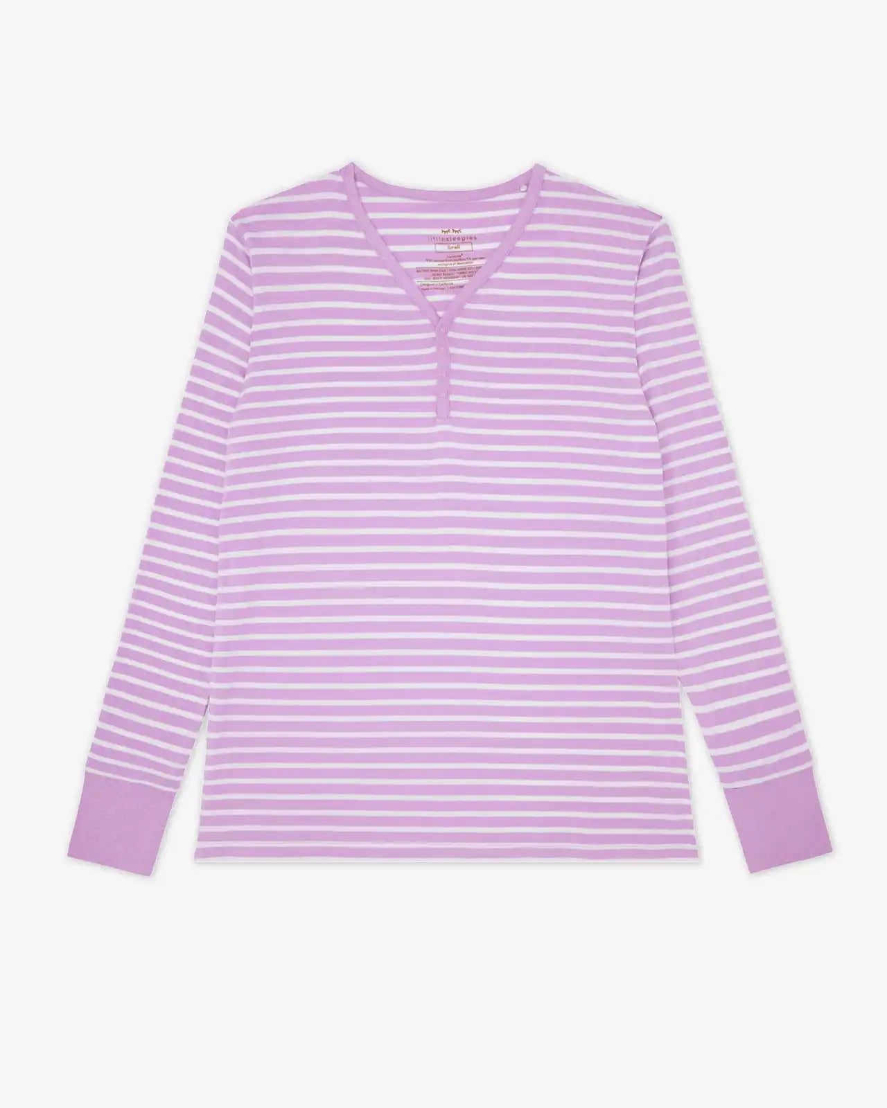 Sweet Orchid Stripe Women's Long Sleeve Pajama Top