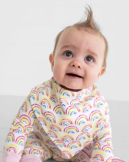 Pastel Rainbows Bandana Bib