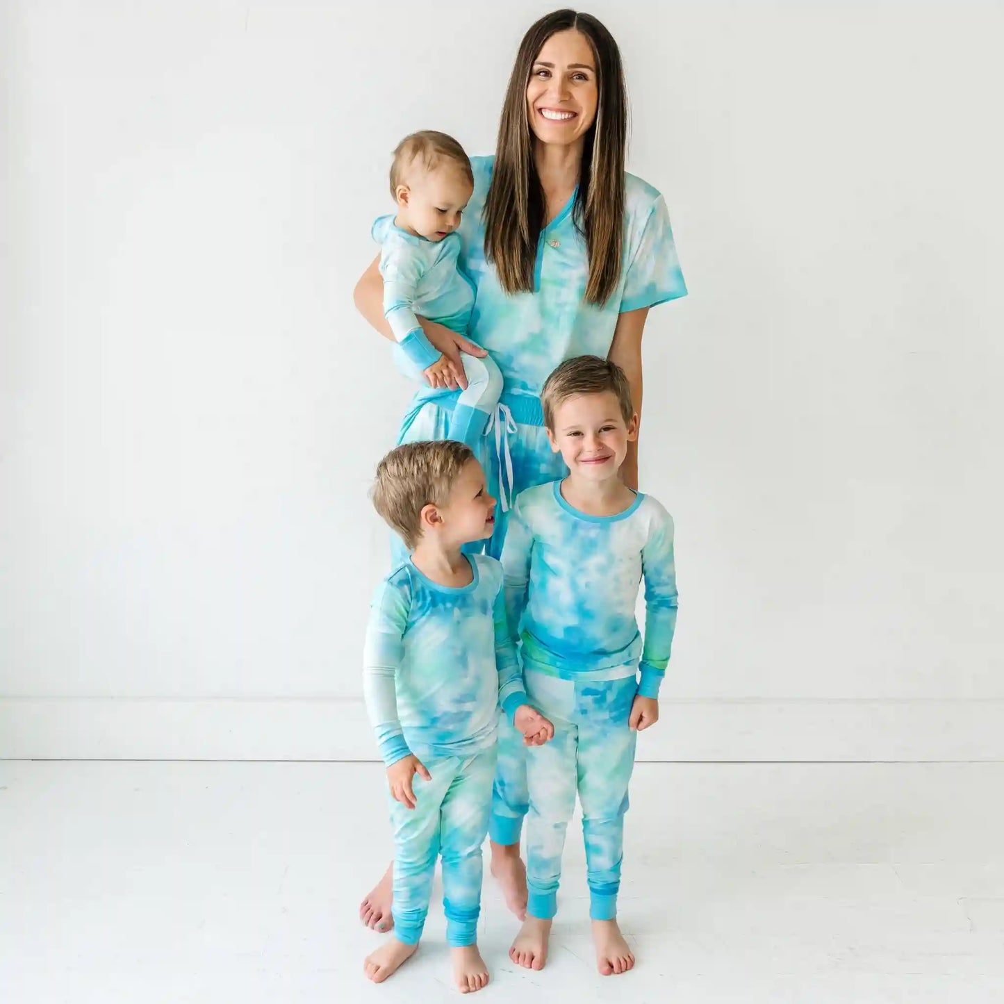 Tidepool Watercolor Women's Short Sleeve Pajama Top